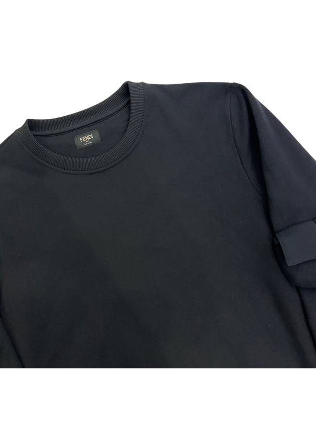 Baquette Crew Neck Cotton Sweatshirt Black - FENDI - BALAAN 3