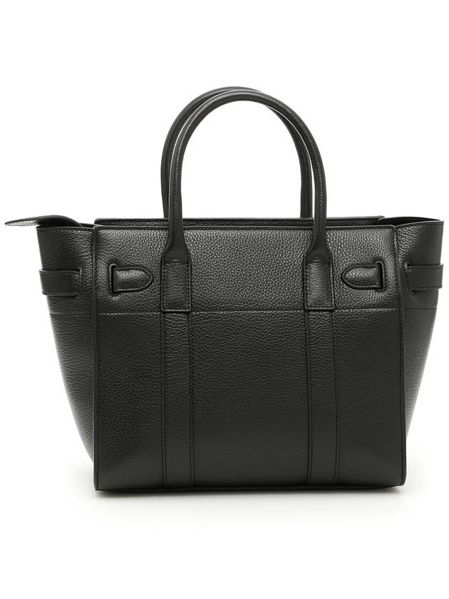 Small Classic Grain Zipper Tote Bag Black - MULBERRY - BALAAN 4