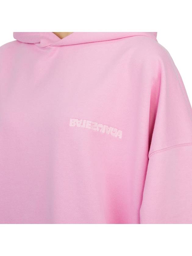 Logo Print Hoodie Pink - BALENCIAGA - BALAAN 10