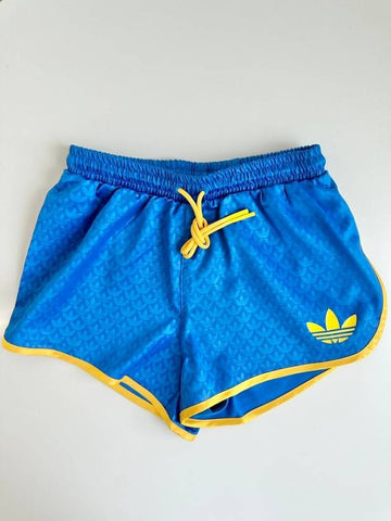 Monogram Shorts IB2063 Blue WOMENS UK6 8 - ADIDAS - BALAAN 1