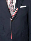 Typewriter Cloth Grosgrain Placket Sport Jacket Navy - THOM BROWNE - BALAAN 3