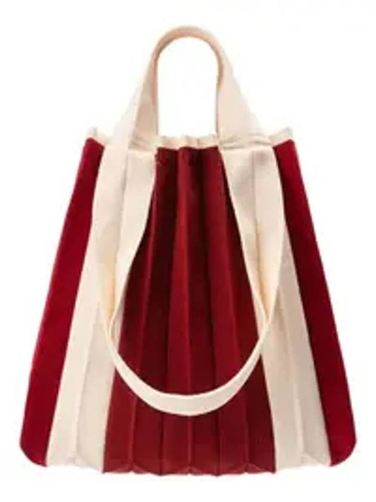 Two Way Shopper Shoulder Bag Red - PLEATSMAMA - BALAAN 1