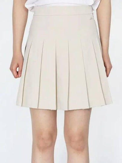 Adina Pleated Skirt Almond Milk - J.LINDEBERG - BALAAN 2