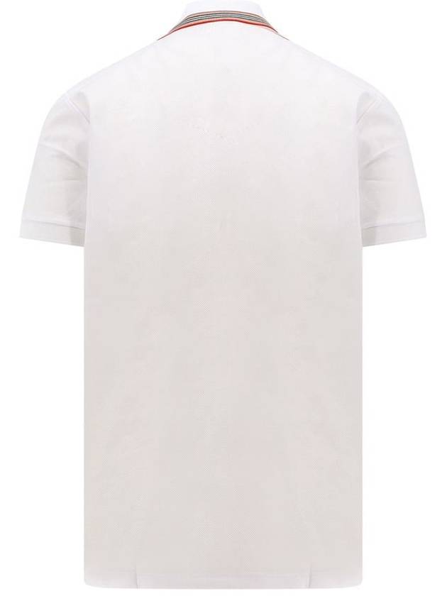 Cotton Polo Shirt White - BURBERRY - BALAAN 3