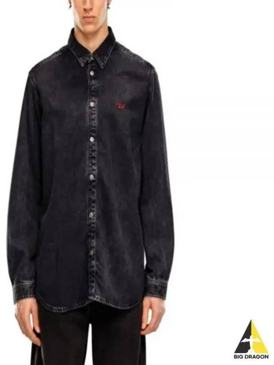 Simply Denim Long Sleeve Shirt Black - DIESEL - BALAAN 2