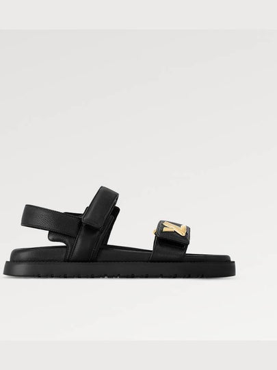 LV Sunset Flat Comfort Sandals Black - LOUIS VUITTON - BALAAN 2