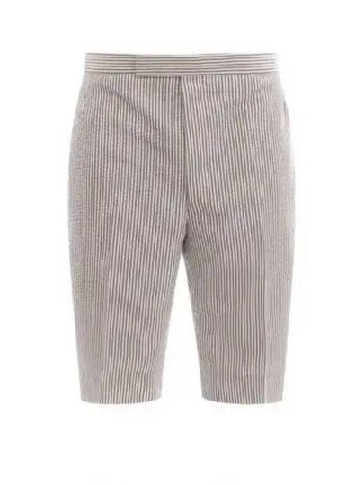 Classic Striped Backstrap Wool Bermuda Shorts Grey - THOM BROWNE - BALAAN 2