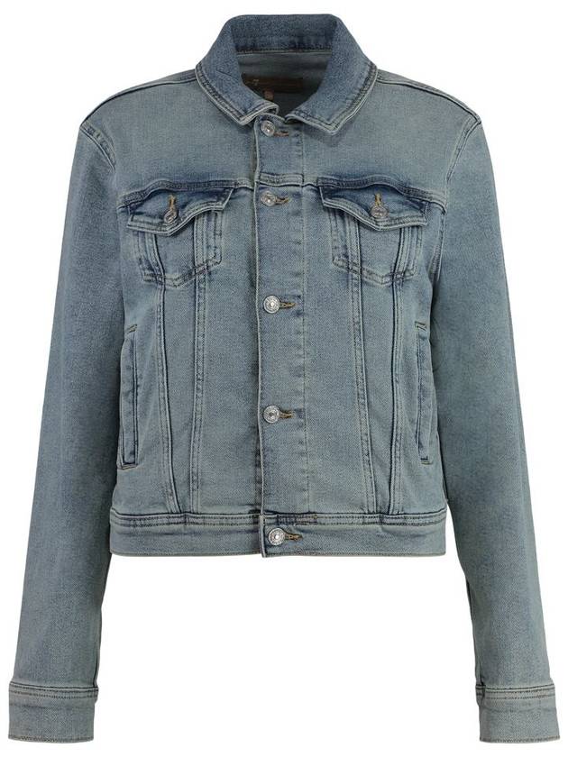 7 For All Mankind Trucker Denim Jacket - 7 FOR ALL MANKIND - BALAAN 1