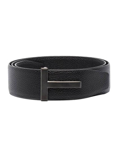 T Buckle Belt Black - TOM FORD - BALAAN 1