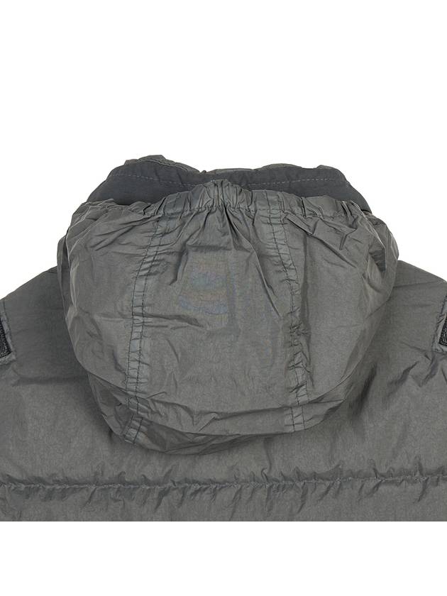 Kids Crinkle Reps Recycled Nylon Down Vest Pewter Grey - STONE ISLAND - BALAAN 8