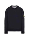 Regular Fit Crew Neck Wool Knit Top Navy - STONE ISLAND - BALAAN 4