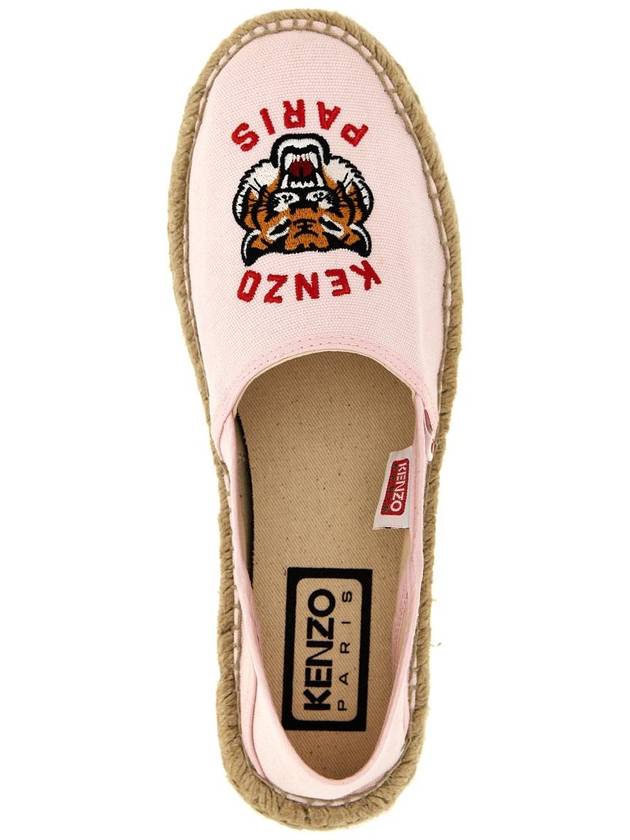 Tiger Canvas Espadrilles Pink - KENZO - BALAAN 5