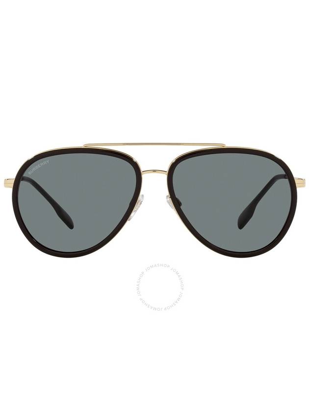 Eyewear Check Temple Aviator Oval Sunglasses Black Gold - BURBERRY - BALAAN 2