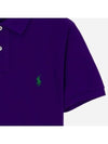 Men's Pony Slim Fit Short Sleeve Polo Shirt Purple - POLO RALPH LAUREN - BALAAN 4