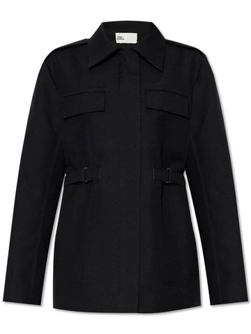 Tory Burch Jacket With Epaulettes, Women's, Black - TORY BURCH - BALAAN 1