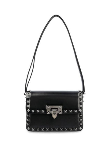 Rockstud Shoulder Bag Black - VALENTINO - BALAAN 1