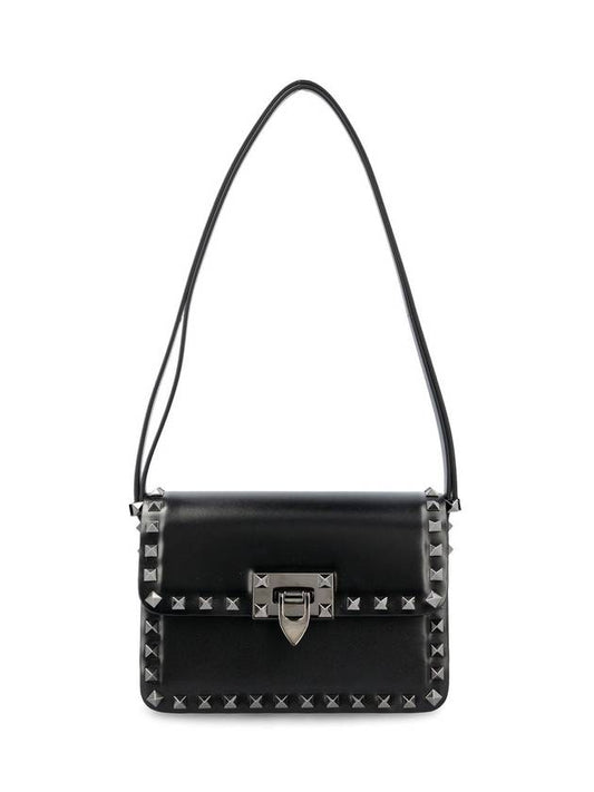 Rockstud Shoulder Bag Black - VALENTINO - BALAAN 2