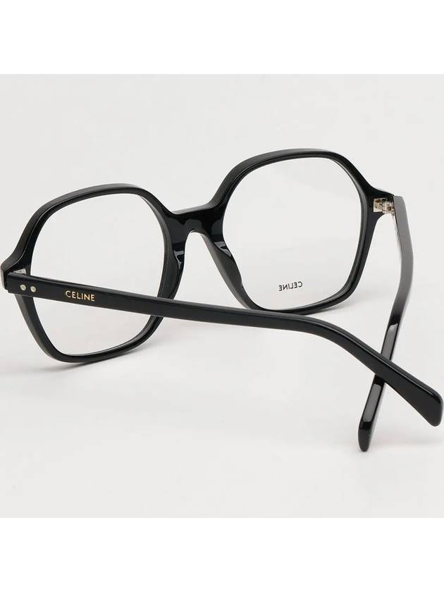 Glasses frame CL50089I 001 black horn rim square overfit - CELINE - BALAAN 4