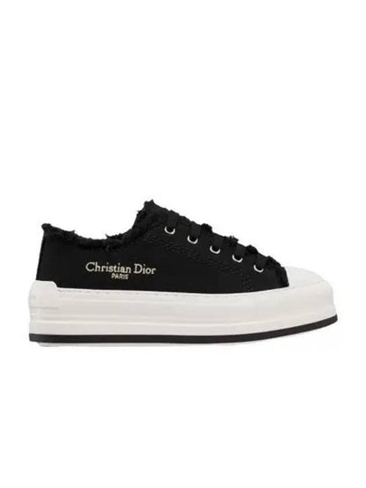 Walk'n Platform Cotton Canvas Low Top Sneakers Black - DIOR - BALAAN 2