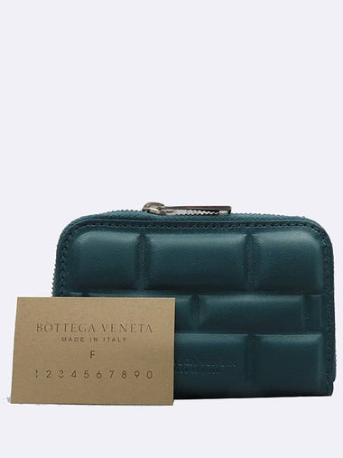 591380 Green Leather Block Padded Coin Purse - BOTTEGA VENETA - BALAAN 1