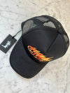 AU AUSTRALIA FLAMES TRUCKER CAP ST735001 BLACK ONE SIZE - STUSSY - BALAAN 4