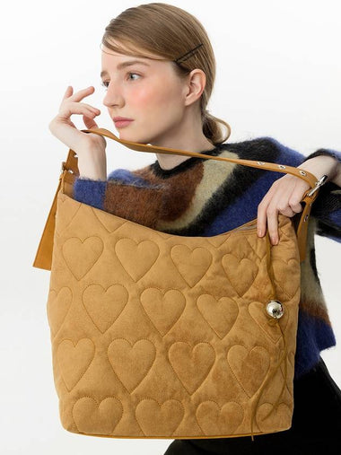 Fudge Shoulder Bag Camel Heart - HOLLY LOVES LOVE - BALAAN 1