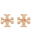 Logo Stud Earrings Rose Gold - TORY BURCH - BALAAN 3