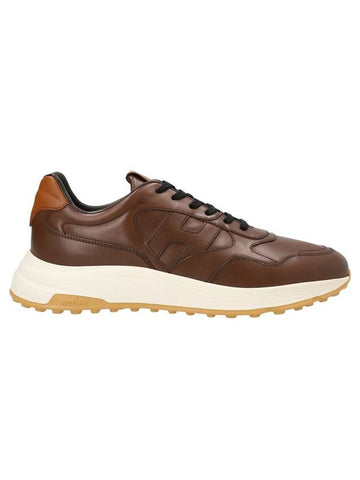 hyperlite leather low-top sneakers brown - HOGAN - BALAAN 1