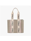 Woody Canvas Medium Tote Bag Cement Pink - CHLOE - BALAAN 3