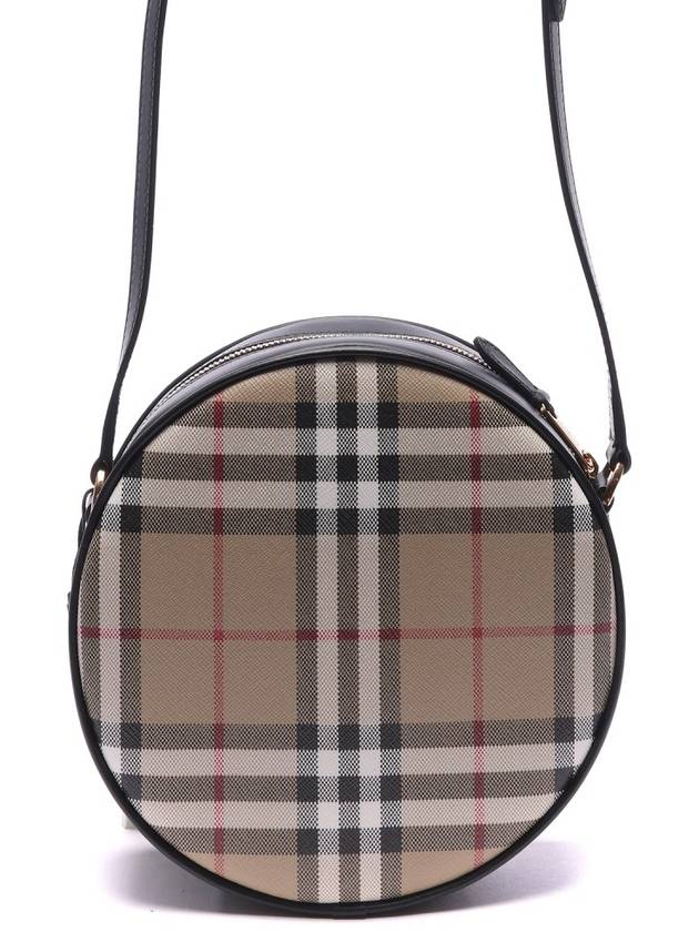 Lewis Check Pattern Round Cross Bag Beige - BURBERRY - BALAAN 5