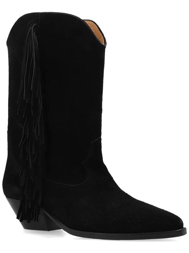 Isabel Marant Suede Heeled Ankle Boots Duerto, Women's, Black - ISABEL MARANT - BALAAN 4