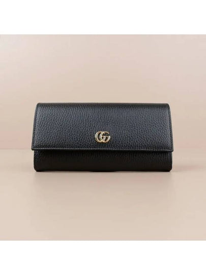 GG Marmont Continental Leather Long Wallet Black - GUCCI - BALAAN 2