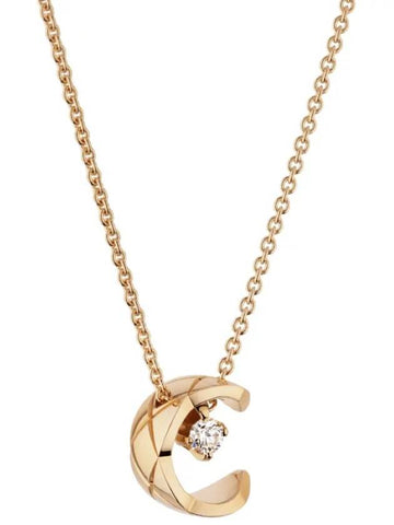 18K Coco Crush Diamond Necklace Gold - CHANEL - BALAAN 1