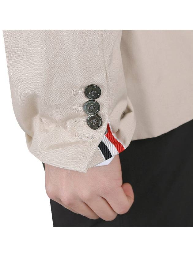 Typewriter Cloth Grosgrain Placket Sport Jacket Beige - THOM BROWNE - BALAAN 8