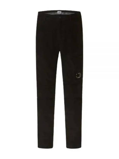 Men's Corduroy Regular Fit Utility Straight Pants Black - CP COMPANY - BALAAN 2