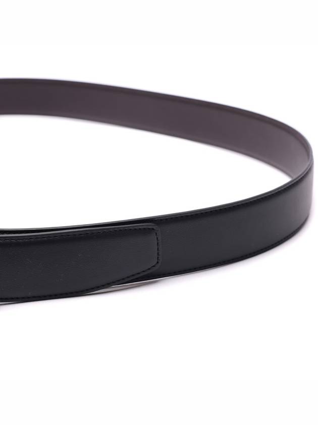 Reversible Gancini Leather Belt Black - SALVATORE FERRAGAMO - BALAAN 6