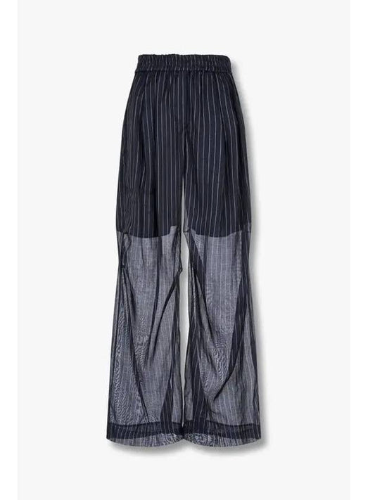 Women s Shining Stripe Parachute Pants Dark Navy - BRUNELLO CUCINELLI - BALAAN 1