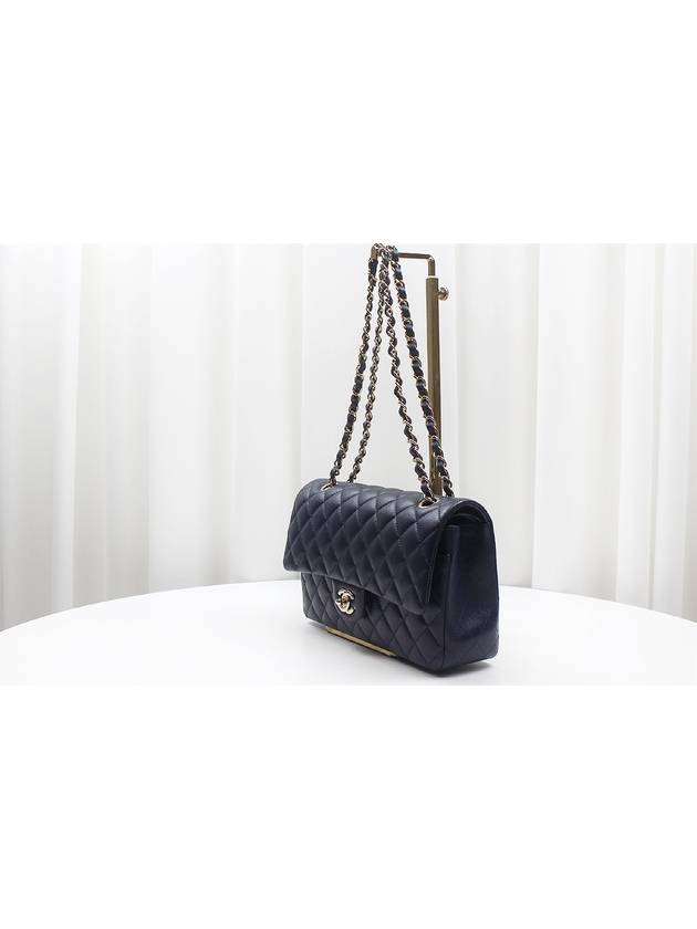 Caviar Classic Medium Dark Navy Chain Shoulder Bag A01112 - CHANEL - BALAAN 3