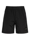 Men's Logo Patch Nylon Swim Shorts Black - STONE ISLAND - BALAAN.