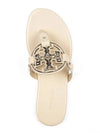 Women's Metal Miller Soft Flip Flops New Cream - TORY BURCH - BALAAN 5