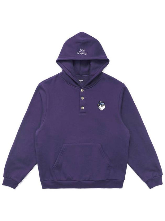 Wiz Collection Wizard Henry Neck Hoodie PURPLE - MALBON GOLF - BALAAN 1