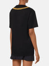 chain embellished short sleeve t-shirt black - VERSACE - BALAAN.