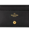 Roman Stud Small Nappa Leather Half Wallet Black - VALENTINO - BALAAN 8