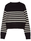 Women's Striped Cardigan Black GB1 WSW 13 N_BLK - THE GREEN LAB - BALAAN 2