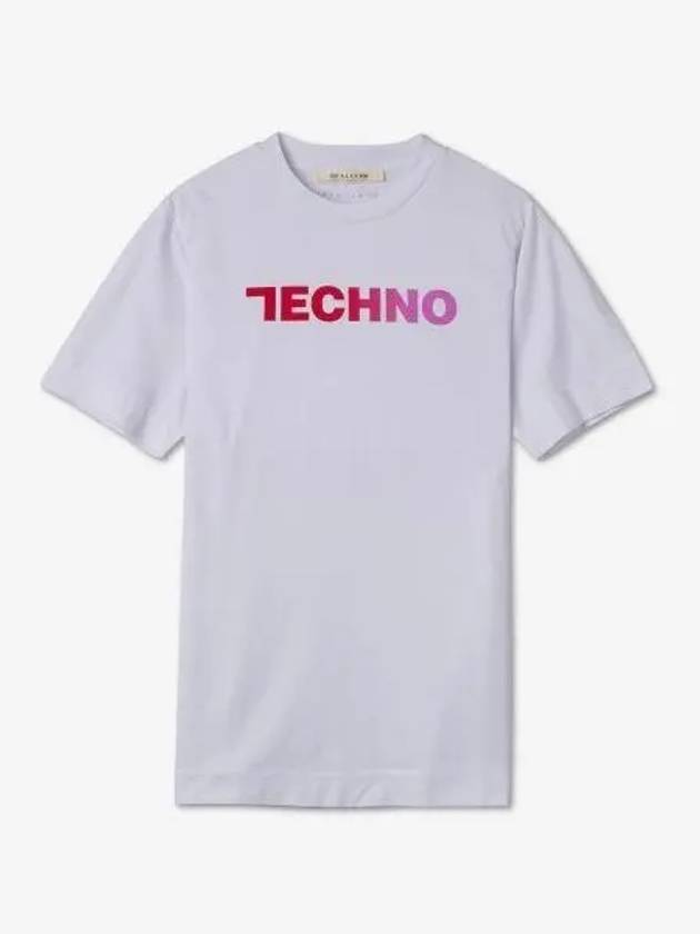 Techno Print Short Sleeve T-Shirt White - 1017 ALYX 9SM - BALAAN 2