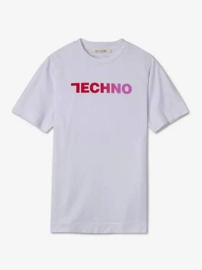 Techno Print Short Sleeve T-Shirt White - 1017 ALYX 9SM - BALAAN 2