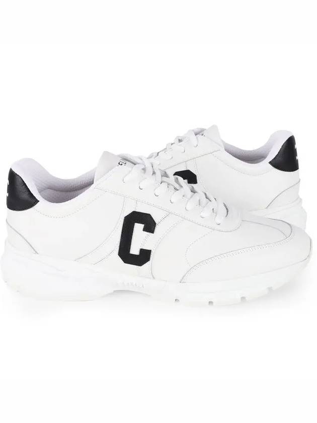 Runner Cr02 Calfskin Lace-Up Low Top Sneakers White - CELINE - BALAAN 3