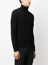 Men's Logo Patch Turtleneck Black - STONE ISLAND - BALAAN 5