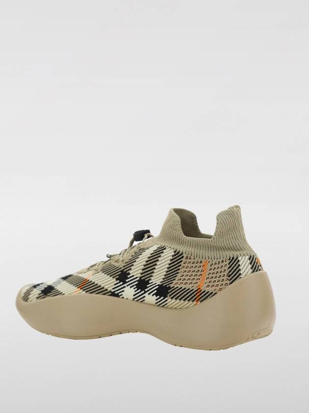 Neptune Check Knit Low Top Sneakers Sand - BURBERRY - BALAAN 4