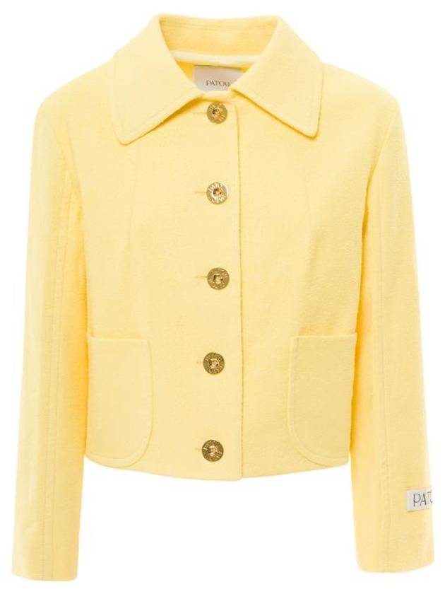 Tweed Short Tailored Jacket Yellow - PATOU - BALAAN 1